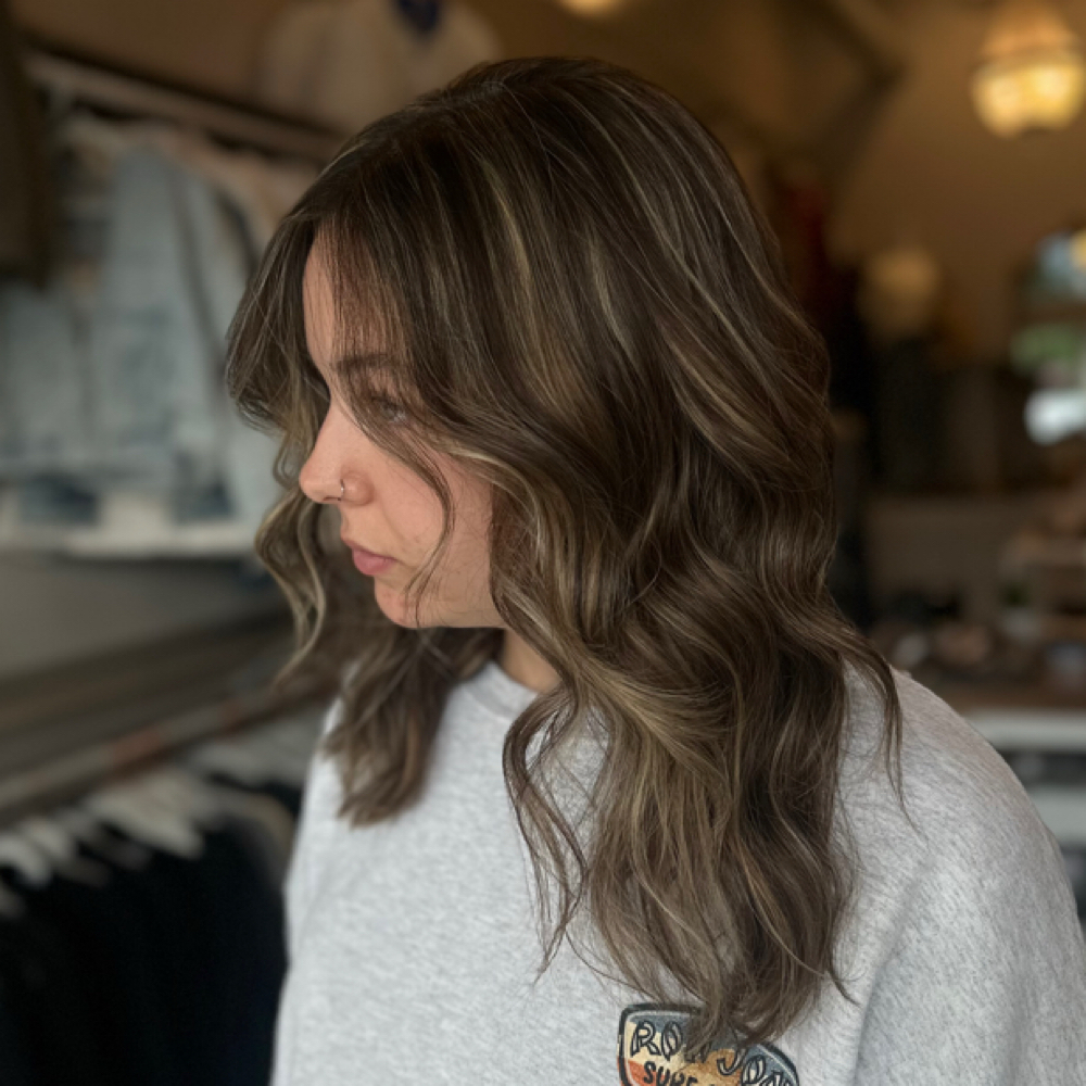 Color Root Retouch and Partial Foil at Uplifted Hair Co in Zeeland, MI
