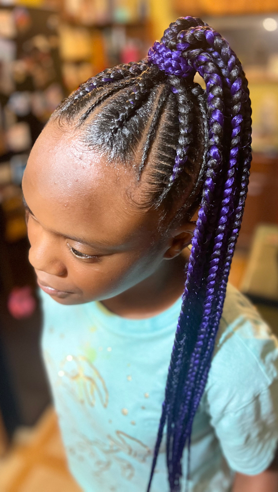 Braided Feed In Ponytail at Braids By Aurora in Houston, TX