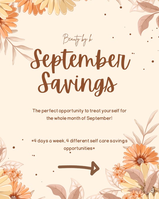 SEPTEMBER SAVINGS