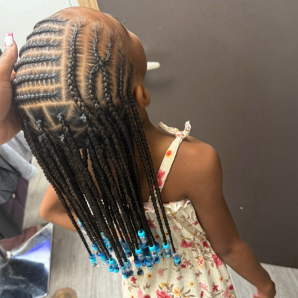 Kid Fulani Braids (age 3-7) at A Daye’s Journei Beauty Bar in DeSoto, TX