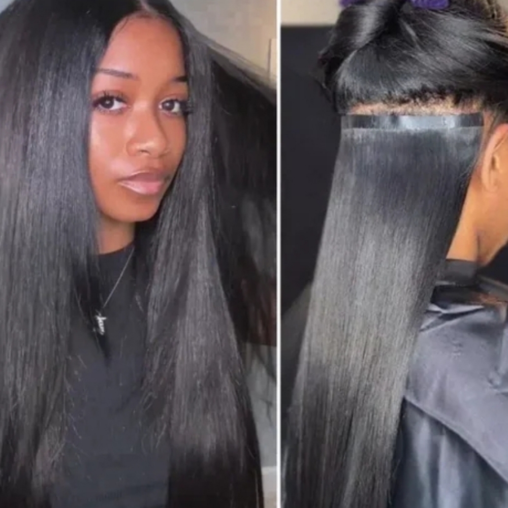 Clip- In Install with Silk Press at Salon Iso weaves in District Heights, MD