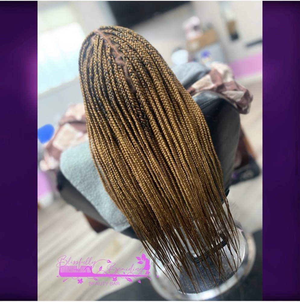 Medium Box Braids at Blissfully Braiding Beauty Bar in Overland Park, KS