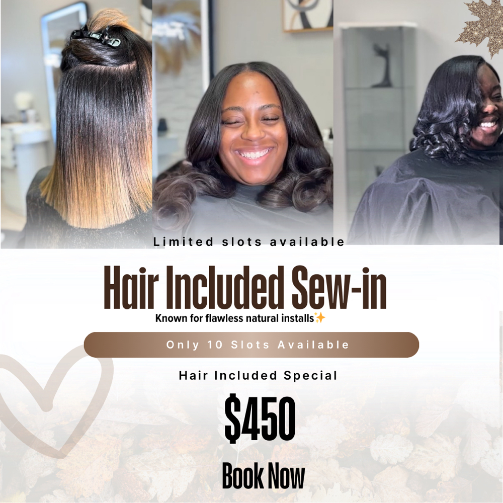Hair included sew-in Special at Luxury Beauty Label in Fairburn, GA