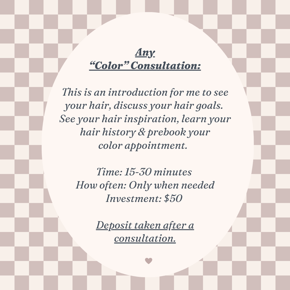 Hair Color Consultation