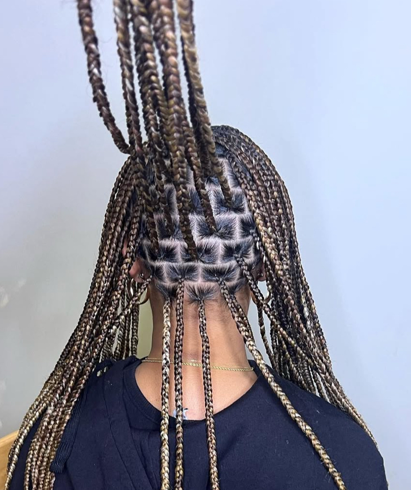 Smedium knotless braids