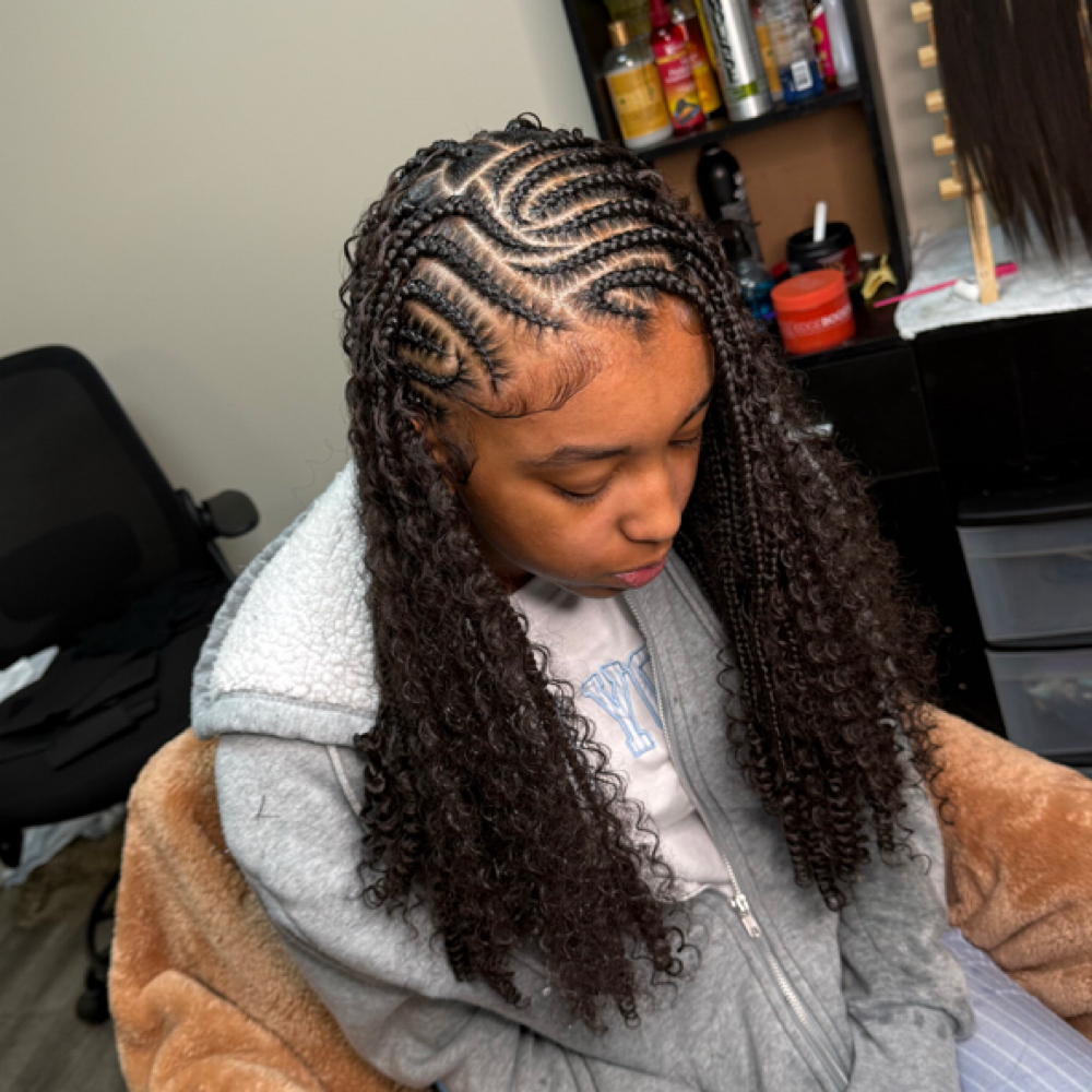 Fulani Knotless Medium at Faith TheBraider in Milwaukee, WI