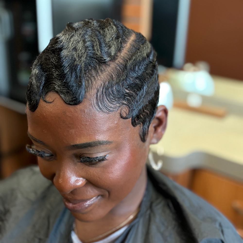 Virgin Relaxer Pixie + Finger Waves at serve. in Fort Worth, TX