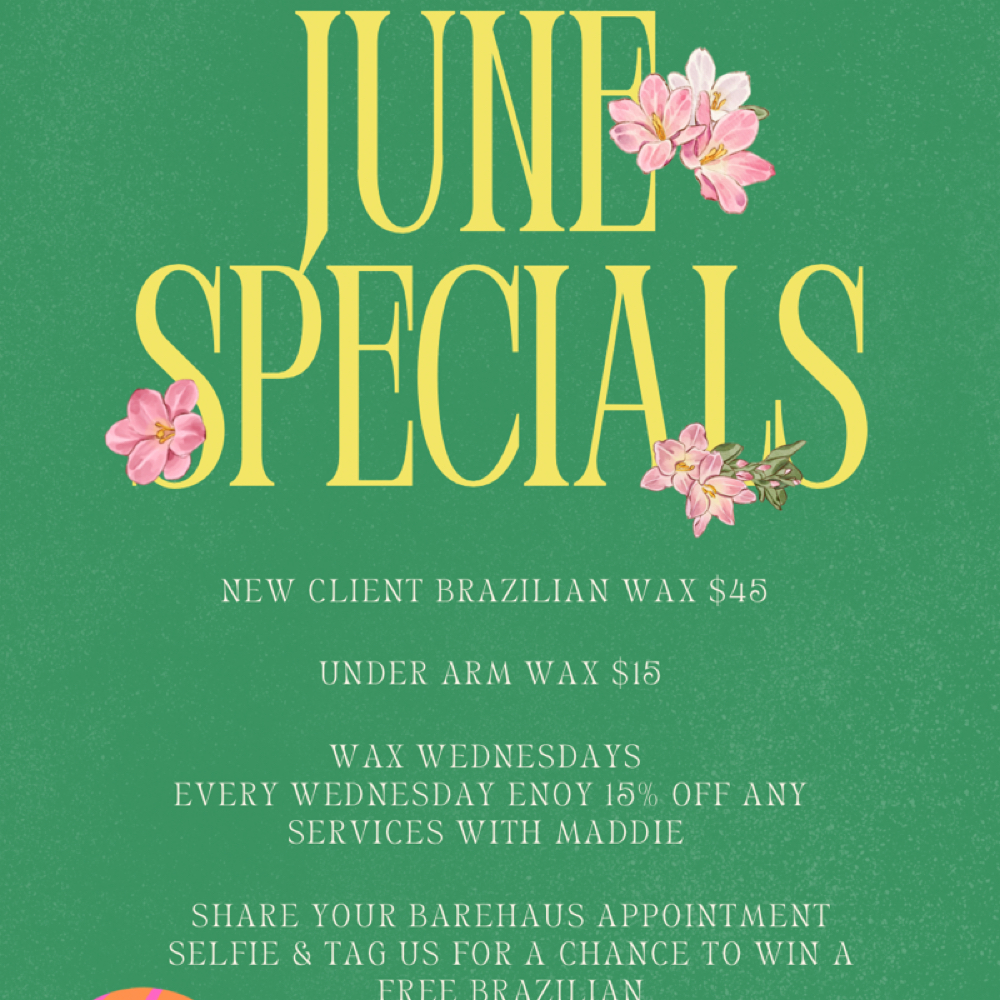 June Specials at Barehaus Esthetics in Weslaco, TX