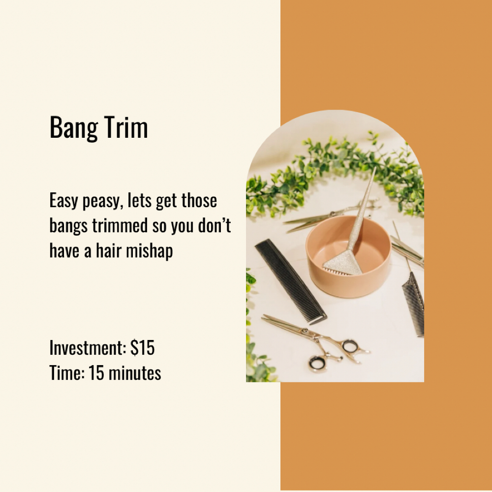 Bang Trim at Sunkissed Studio Salon in Palm Desert, CA