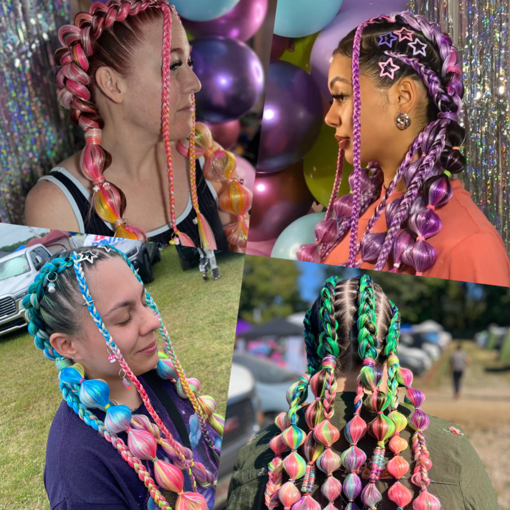 The Bubble Baddie Braids🫧 at Trippy Looks By Lia & Laney in Las Vegas, NV