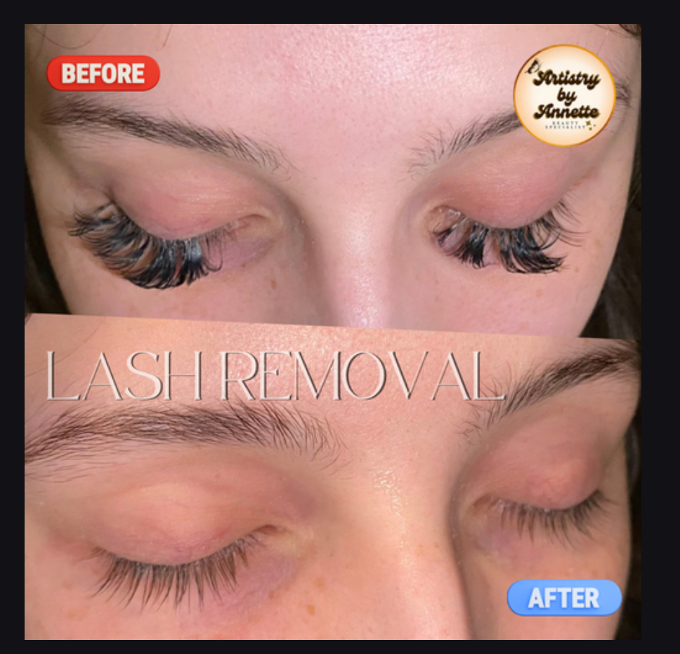 Lash removal at Artistry by Annette in Fresno, CA