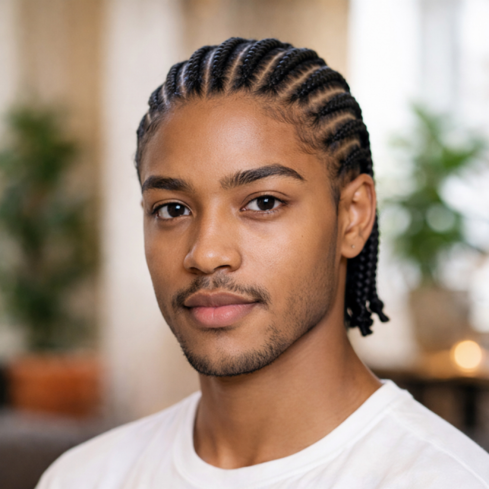 Men Conrows Strait Back at G'Nels  Braids Studio in LYNNWOOD, WA