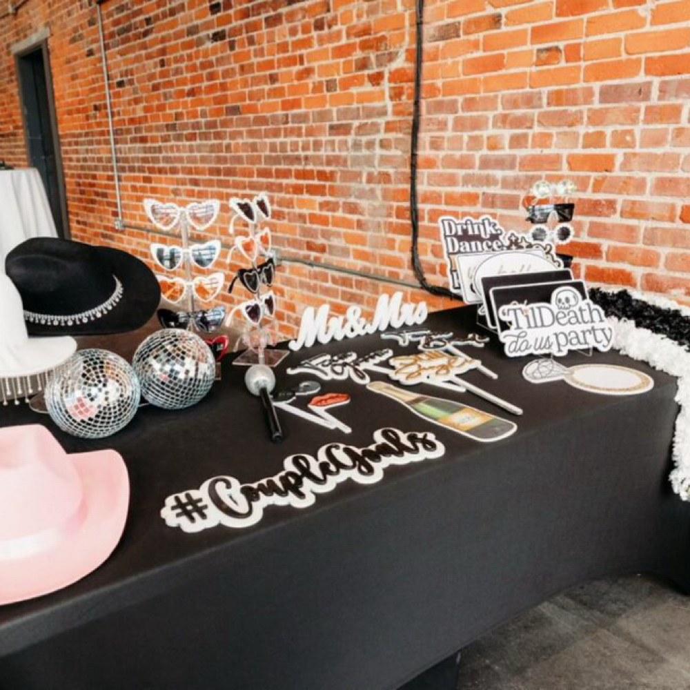 Prop Table at Perfect Moment’s PhotoBooth