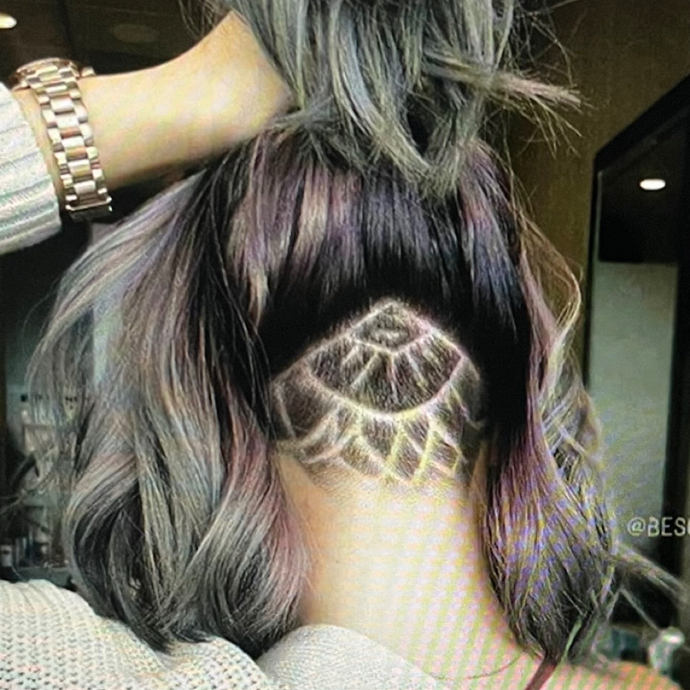 Women’s Under Cut Desing at Lanza Creations Hair Lounge in Greenwood, IN