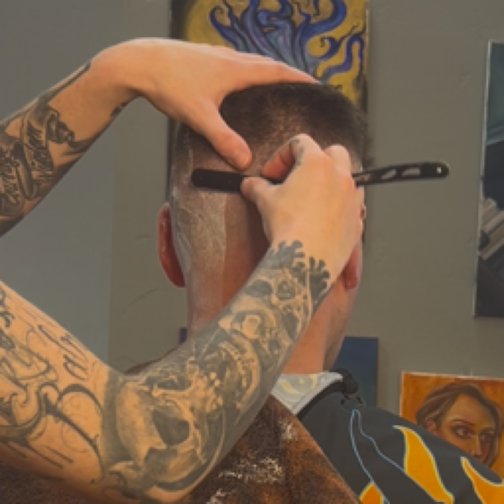 Straight Razor Skin Fade at Beard Daddy Barber in Colorado Springs, CO