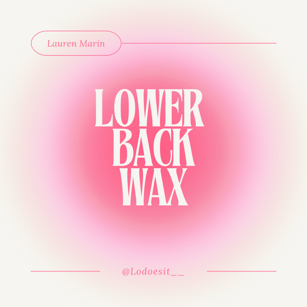 Lower Back Wax