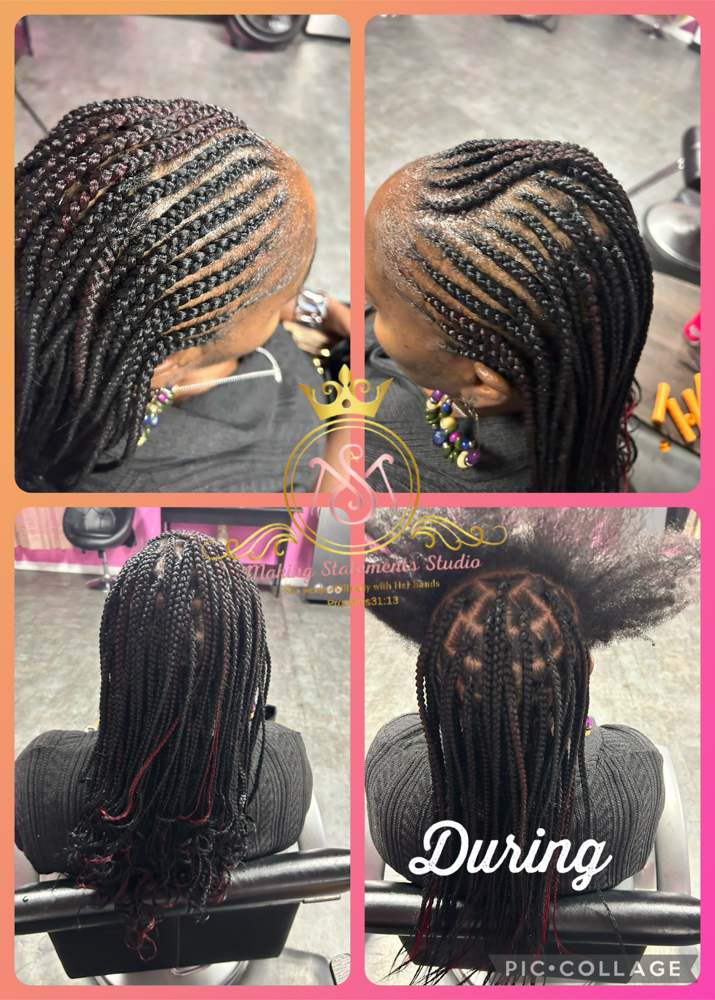 Half Knotless Half Braids