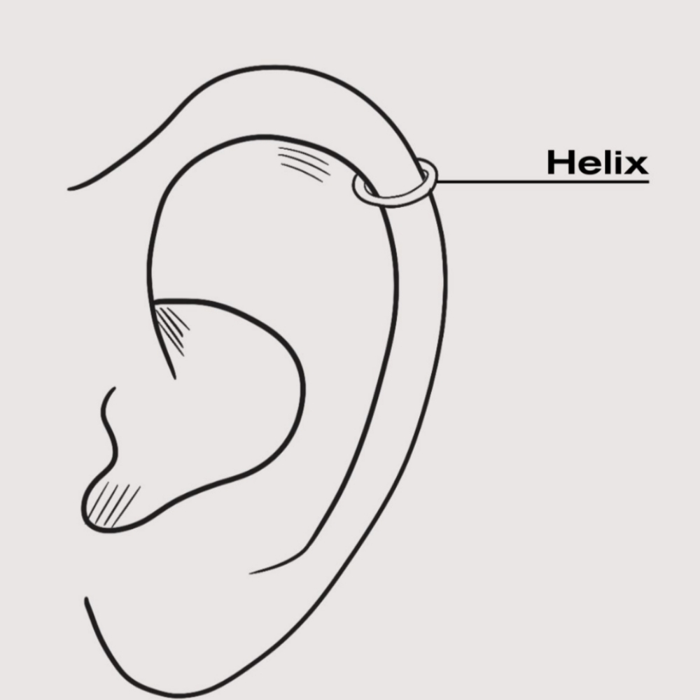 Helix Piercing at The Lash & Brow Room, LLC in Natrona Heights, PA