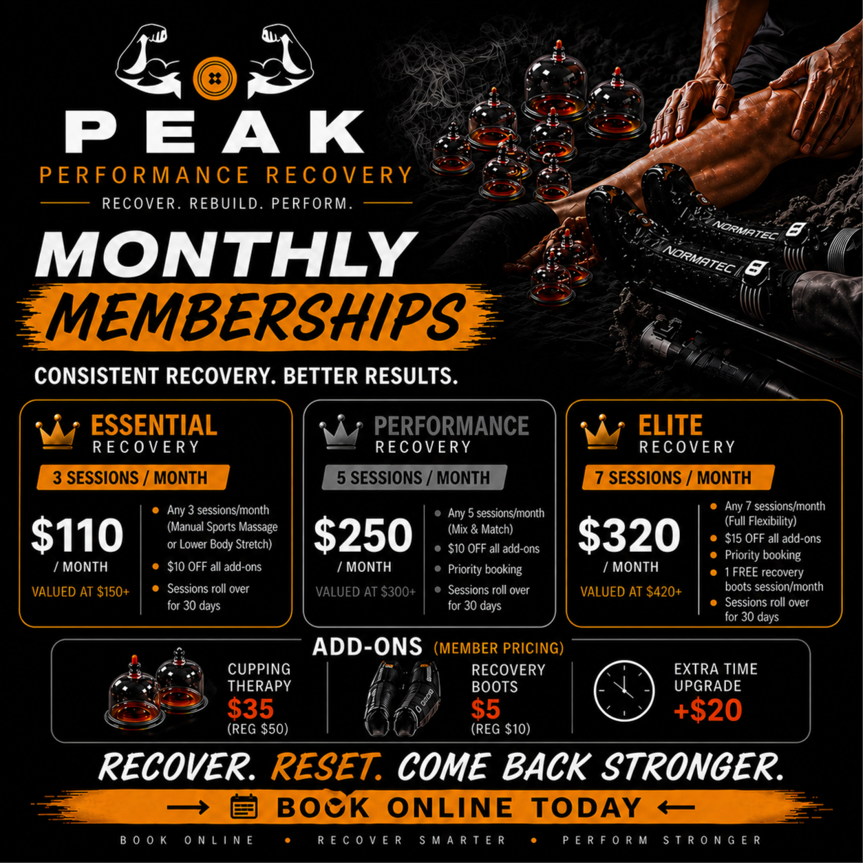 PERFORMANCE RECOVERY MEMBERSHIP at Peak Performance Recovery in Hockley, TX