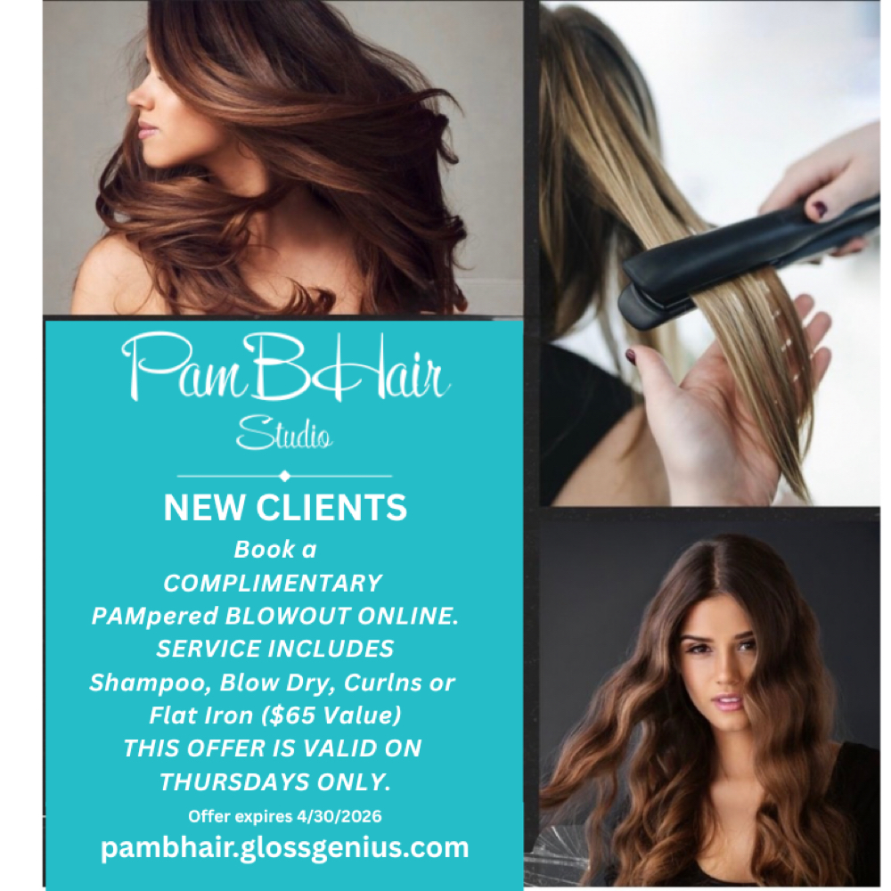 Complimentary PAMpered Blowout! at PamBHair Studio in McKinney, TX