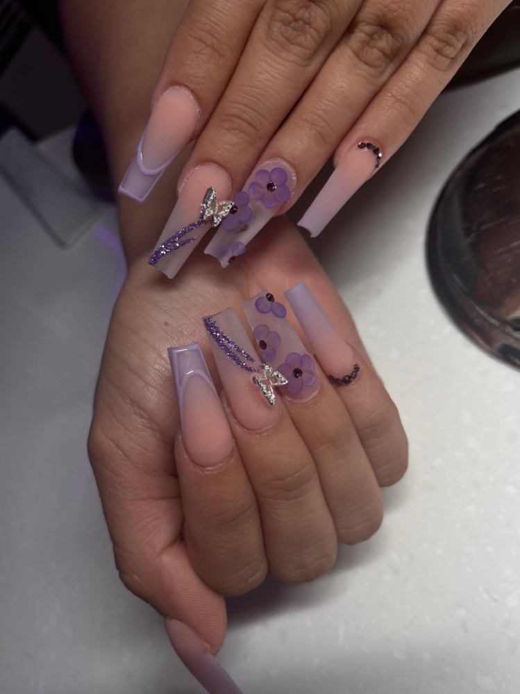 Long Dif Design On Each Nail Set