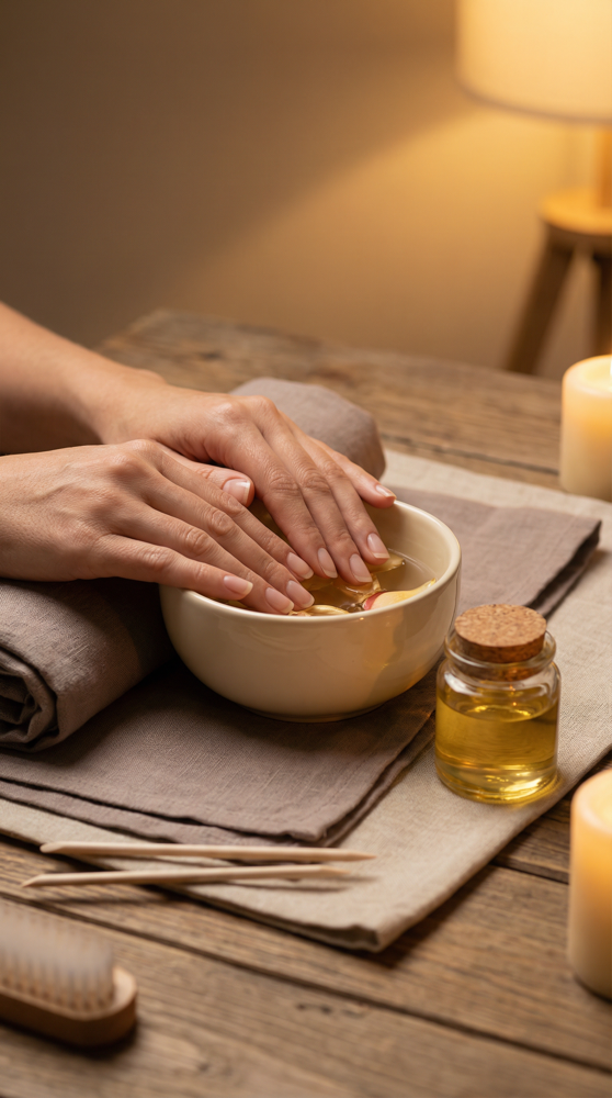 Minimalist Mani at MARLO & CO. BEAUTÉ SPA in Dallas, TX