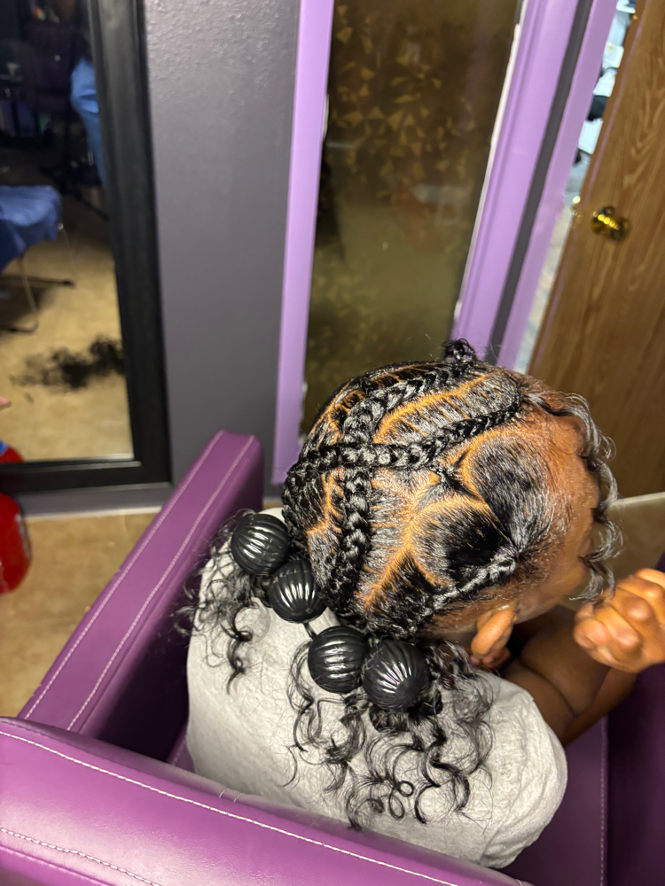 Kids Braids With Weave