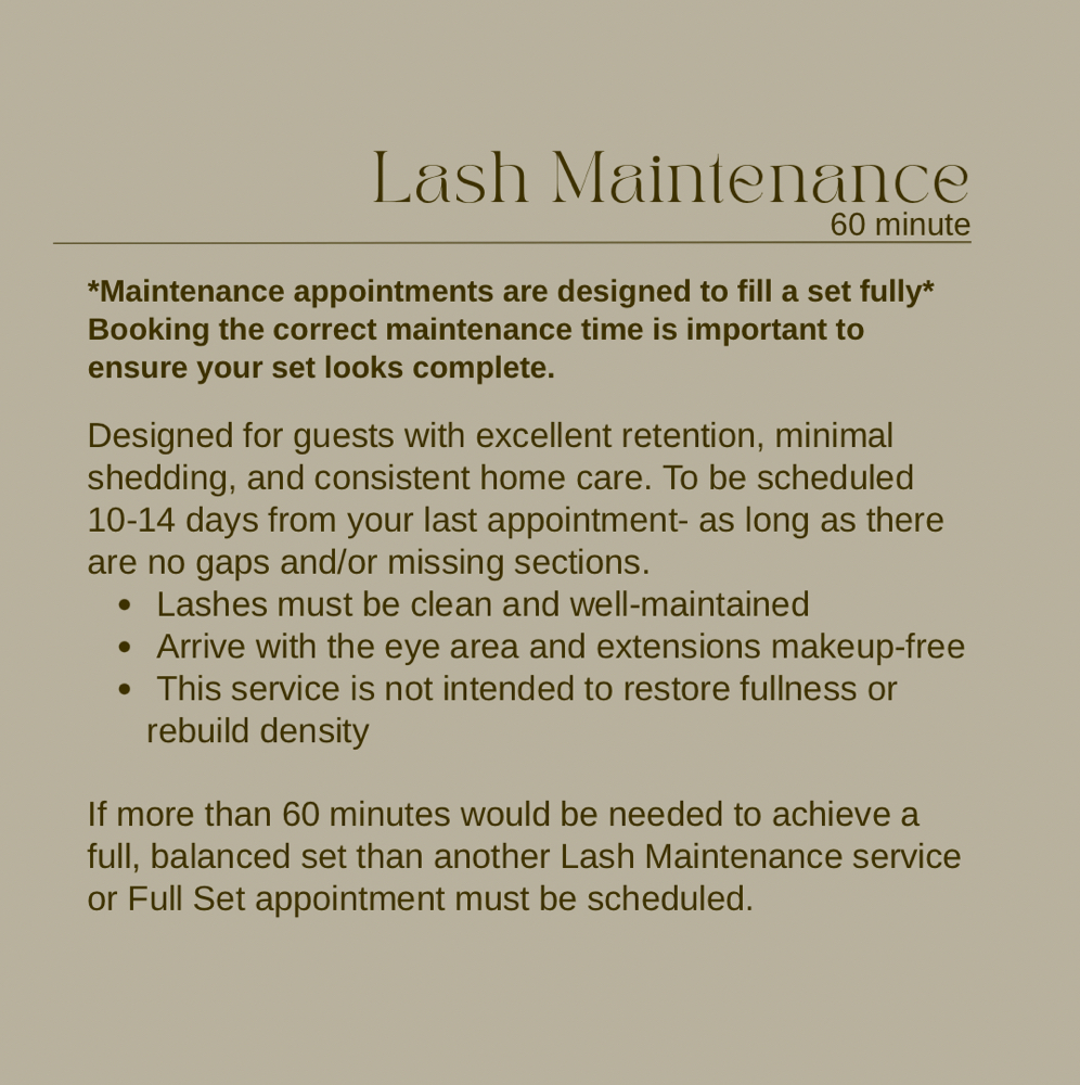 Lash Maintenance | 60min at Foxy’s Beauty Lounge in Waterloo, IA
