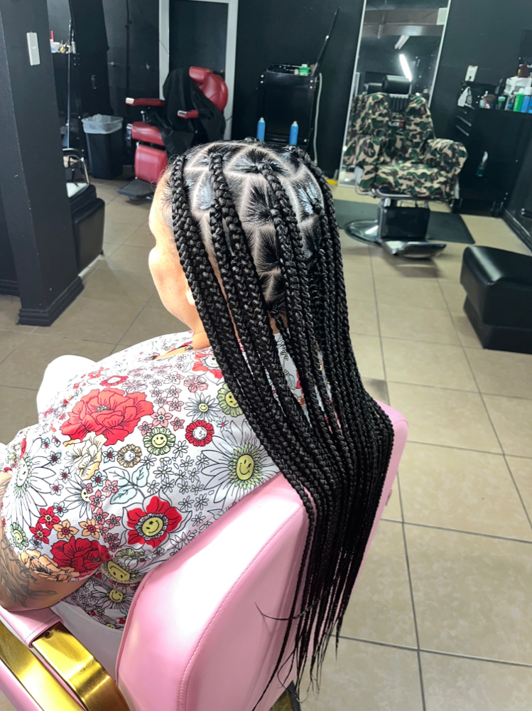 Large Knotless Braids