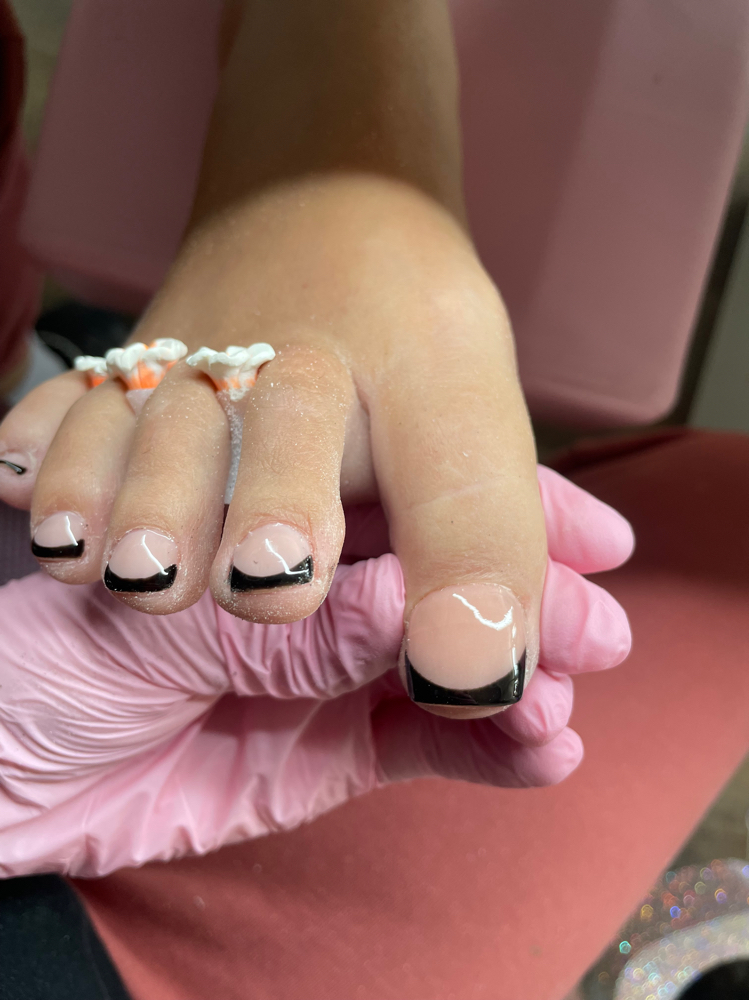 French Tip On All Toes at NailssbyJordynllc in Amherst, OH