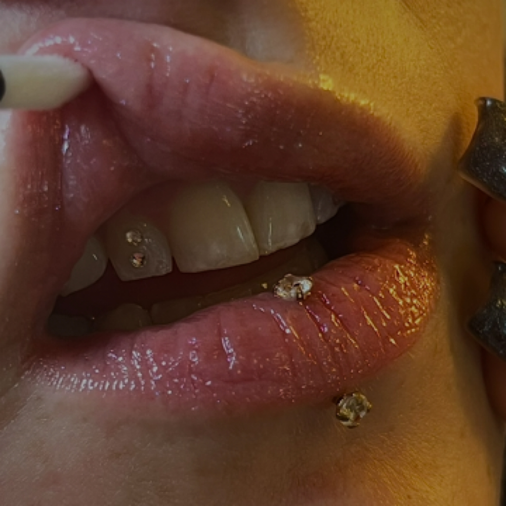 Double Circle Tooth Gem at SayitwithKolour in indianapolis, IN