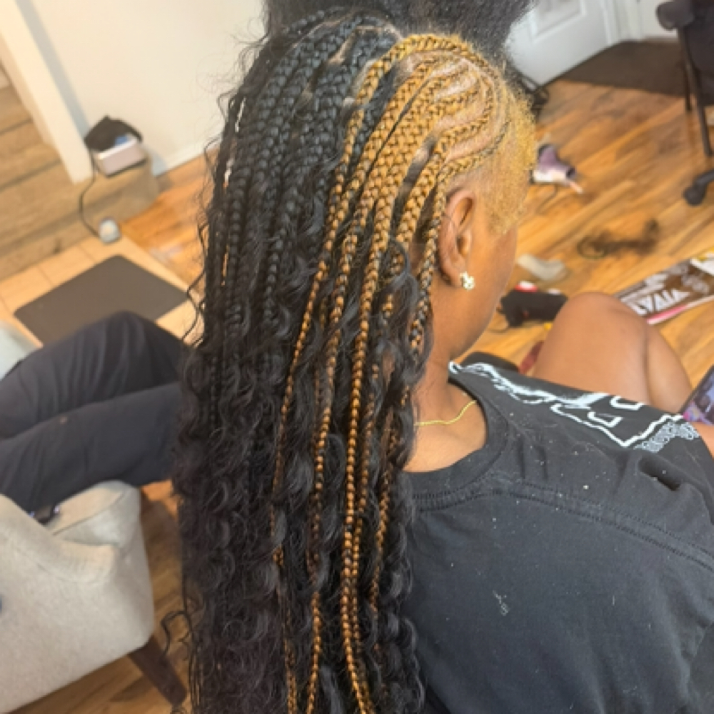 Fulani/ tribal braids at Kricket Styles in Chula Vista, CA
