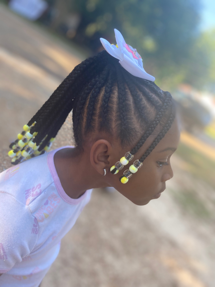 Little Girl Braids (w/weave)