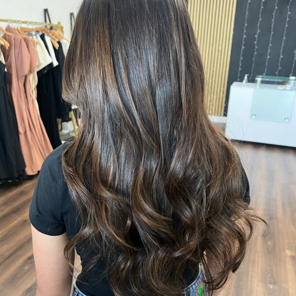 Full Balayage Highlights W/Gloss at Deep Roots Meraki Salon in Corpus Christi, TX