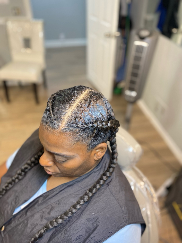 2 Feed In Braids w/ Extension