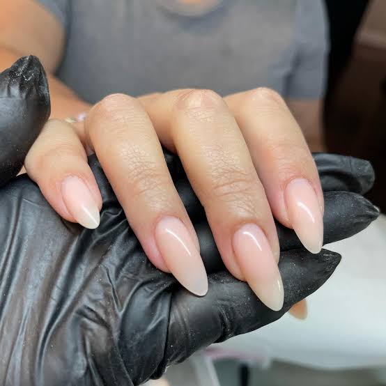L Almond Solid Fill-in (2wks) at Selz Nailz Salon in Corpus Christi, TX