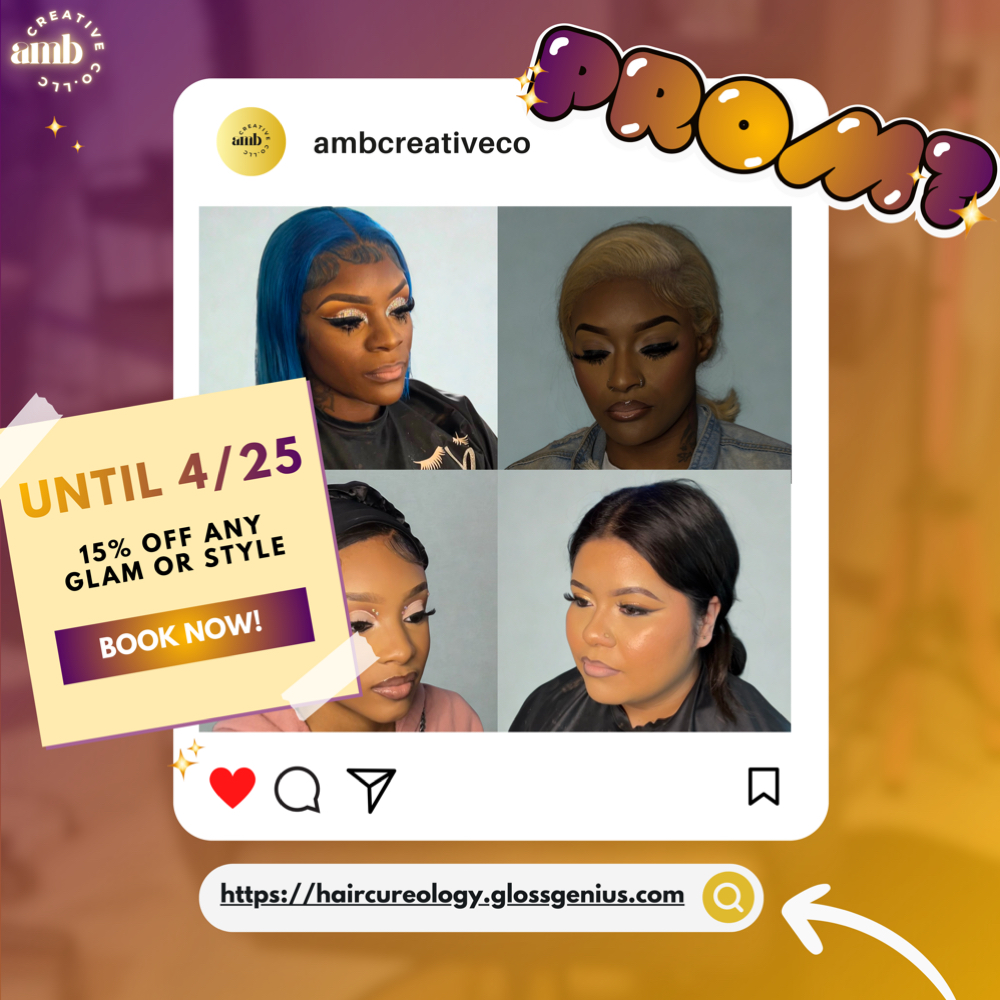 Ultimate Glam — PROM DEAL✨🪩 at Hair Cureology Salon & Scalp Spa in Belleville, IL