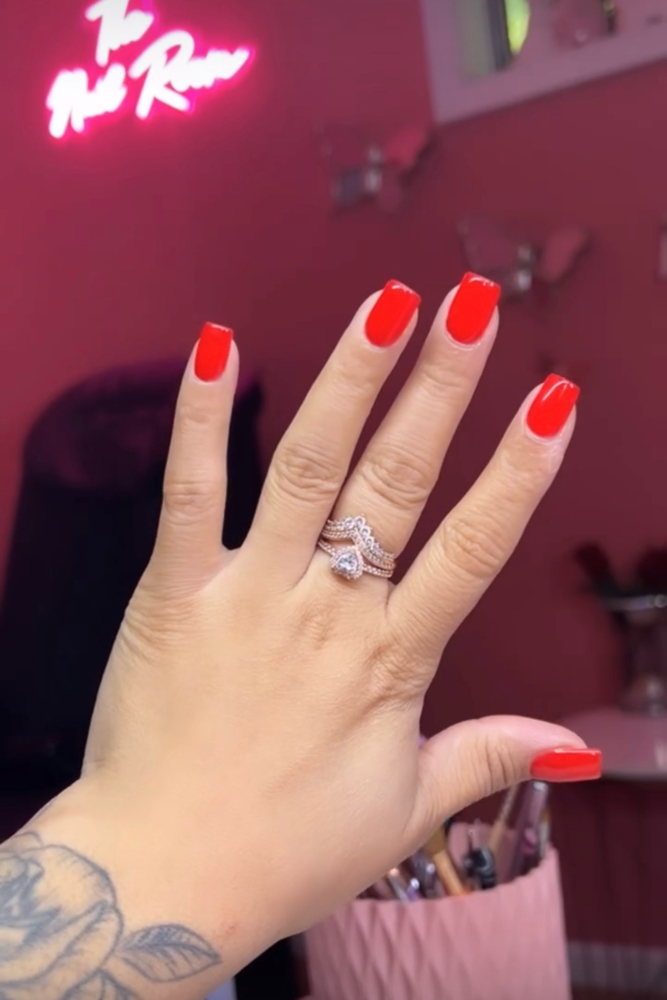 (Acrylic Soak Off )+ (Gel Manicure)