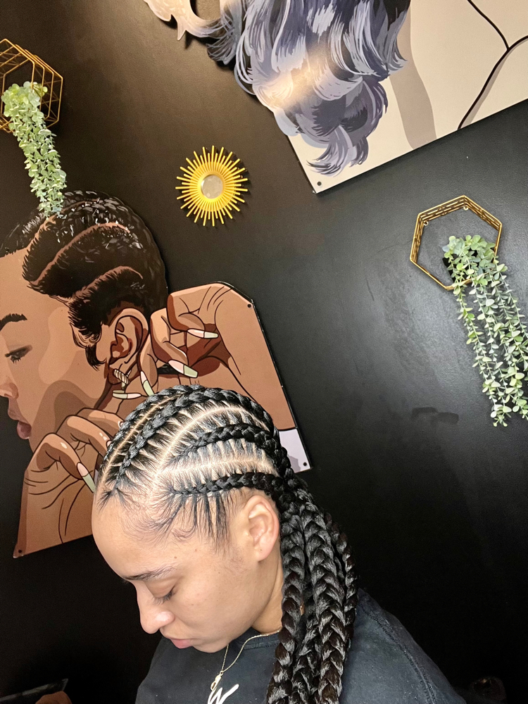 5 Feed-In Braids at HairTechNiquee in Dallas, TX