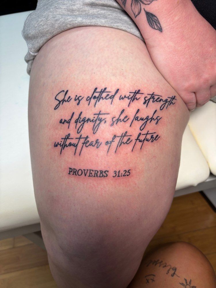 Large Letter Words at Tattoos By Jewels in Longview, TX