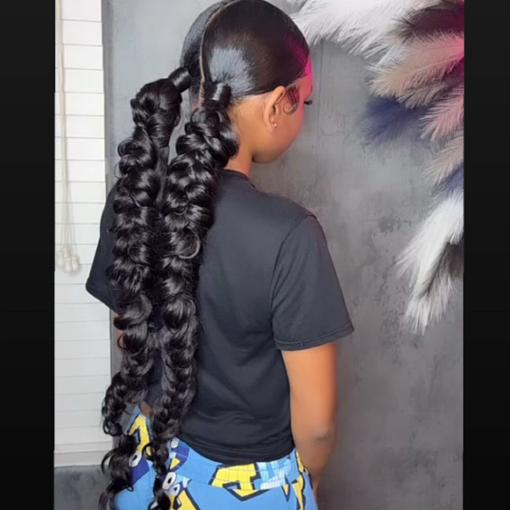 2 Silk Pressed Extended Ponytails at Miracles by Mia in Phoenix, AZ