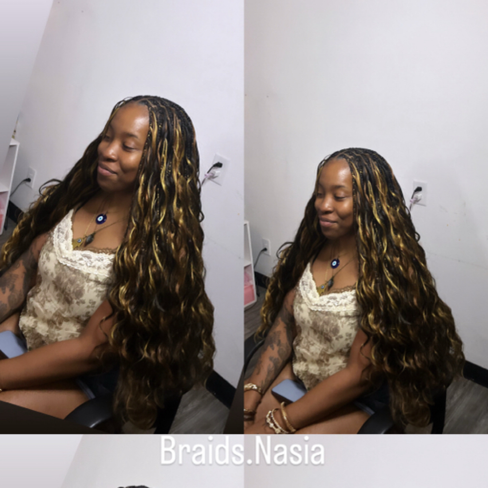 Medium French Curl Braids at Braids By Nasia in Tempe, AZ
