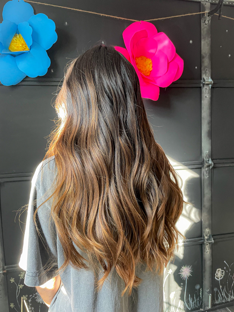 hand painted balayage