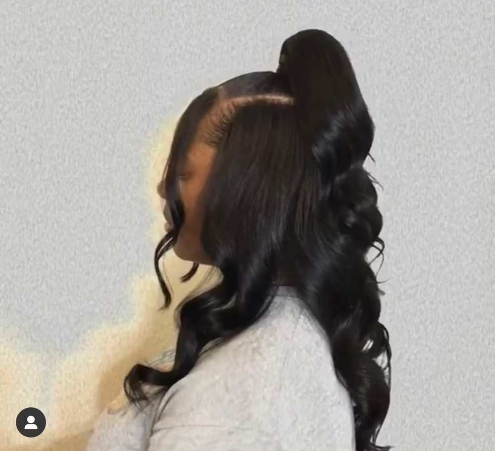 Half Up/Half Down Quick Weave at Looks By Laa in Huber Heights, OH