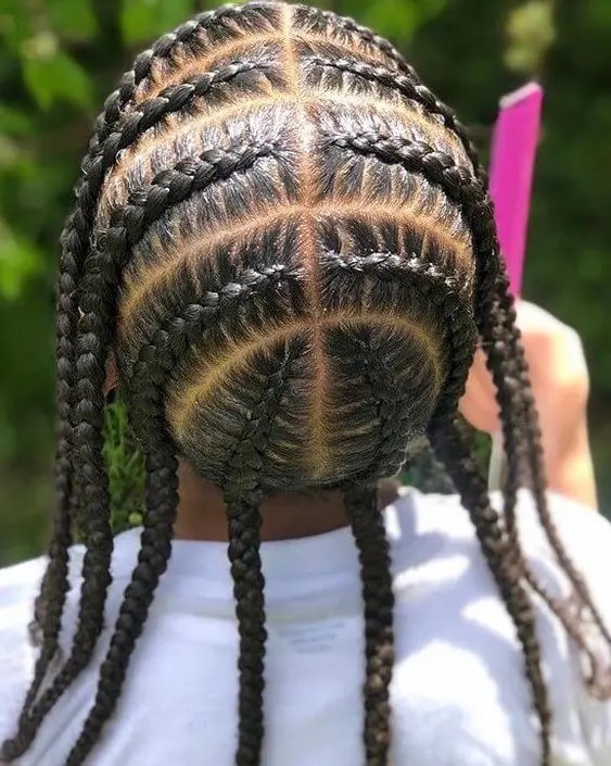 Stitch Braids On Natural Hair at Hair N Nails By La in Loganville Ga, GA