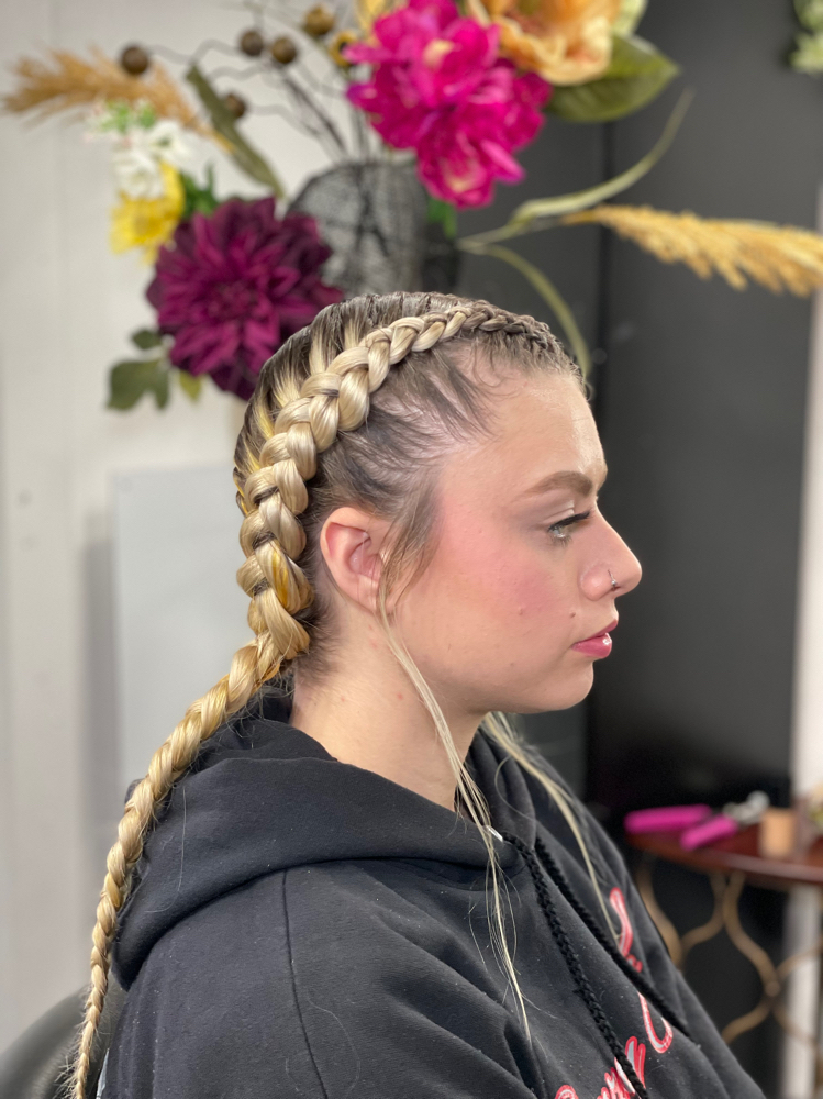 2 Dutch/French Braids