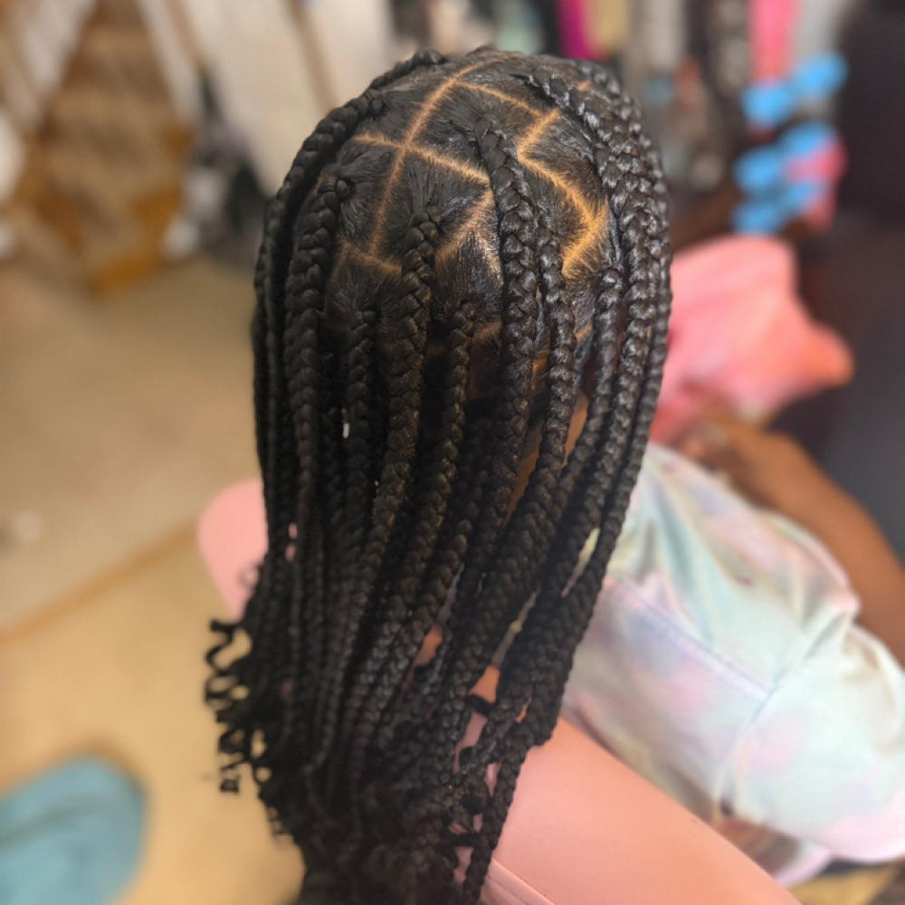 Kids Large Knotless Braids at MsLadyL Salon in Virginia Beach, VA