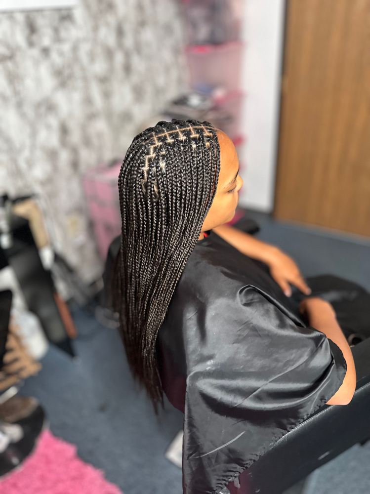 Small Knotless Box Braids