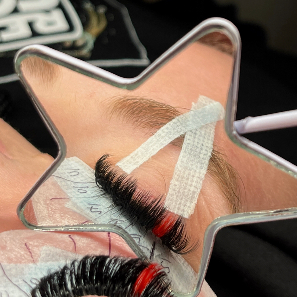 Color lash add-on at LashHaus Co. in Leland, NC
