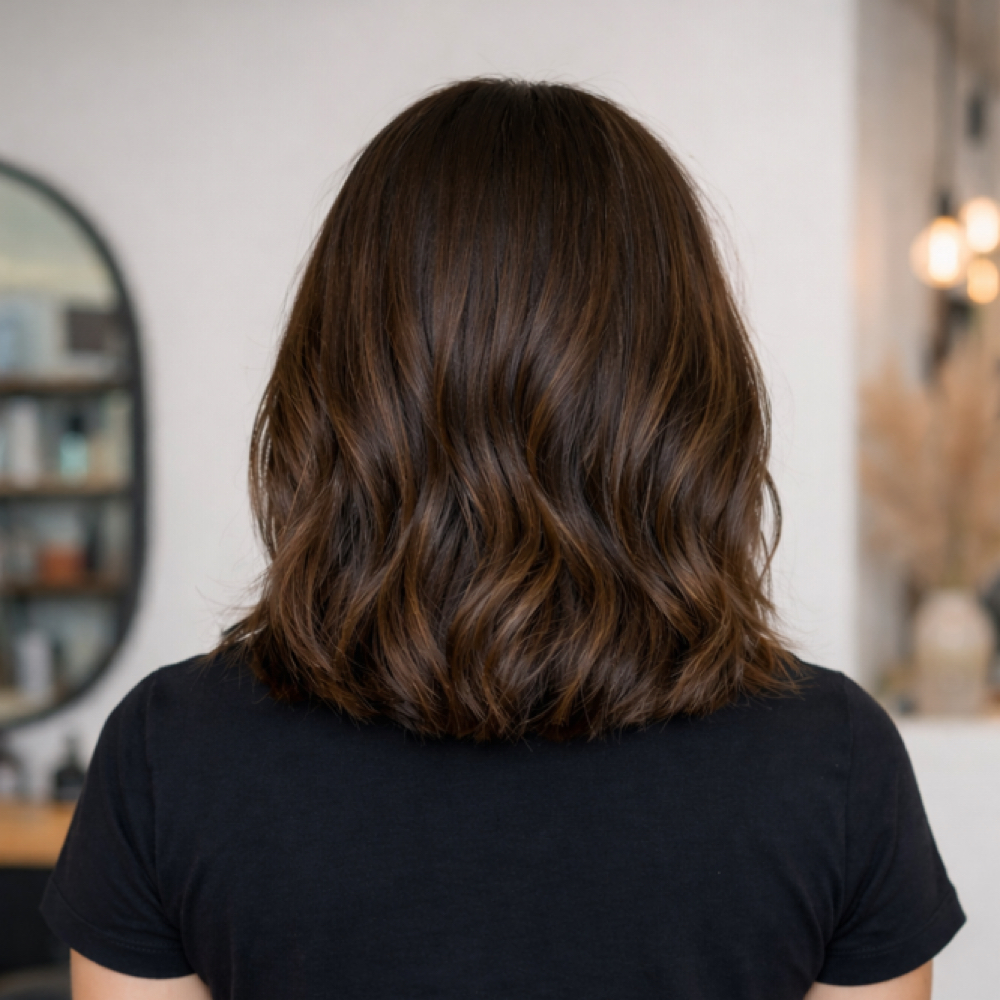 Shoulder Length Layered Cut at Design By Jen in Hercules, CA
